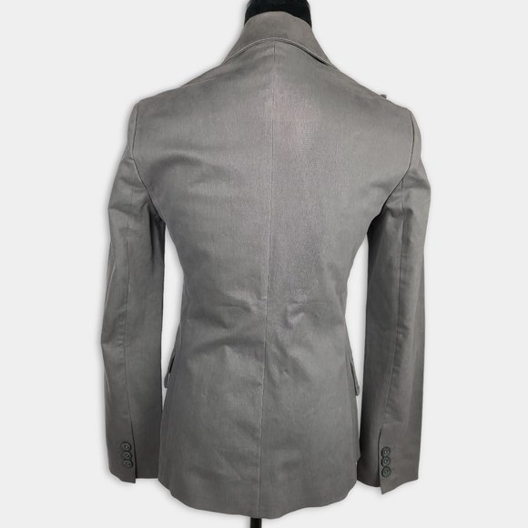 NWOT AnnaRita N Gray Olive Green Blazer Jacket Size 6 - Picture 7 of 12